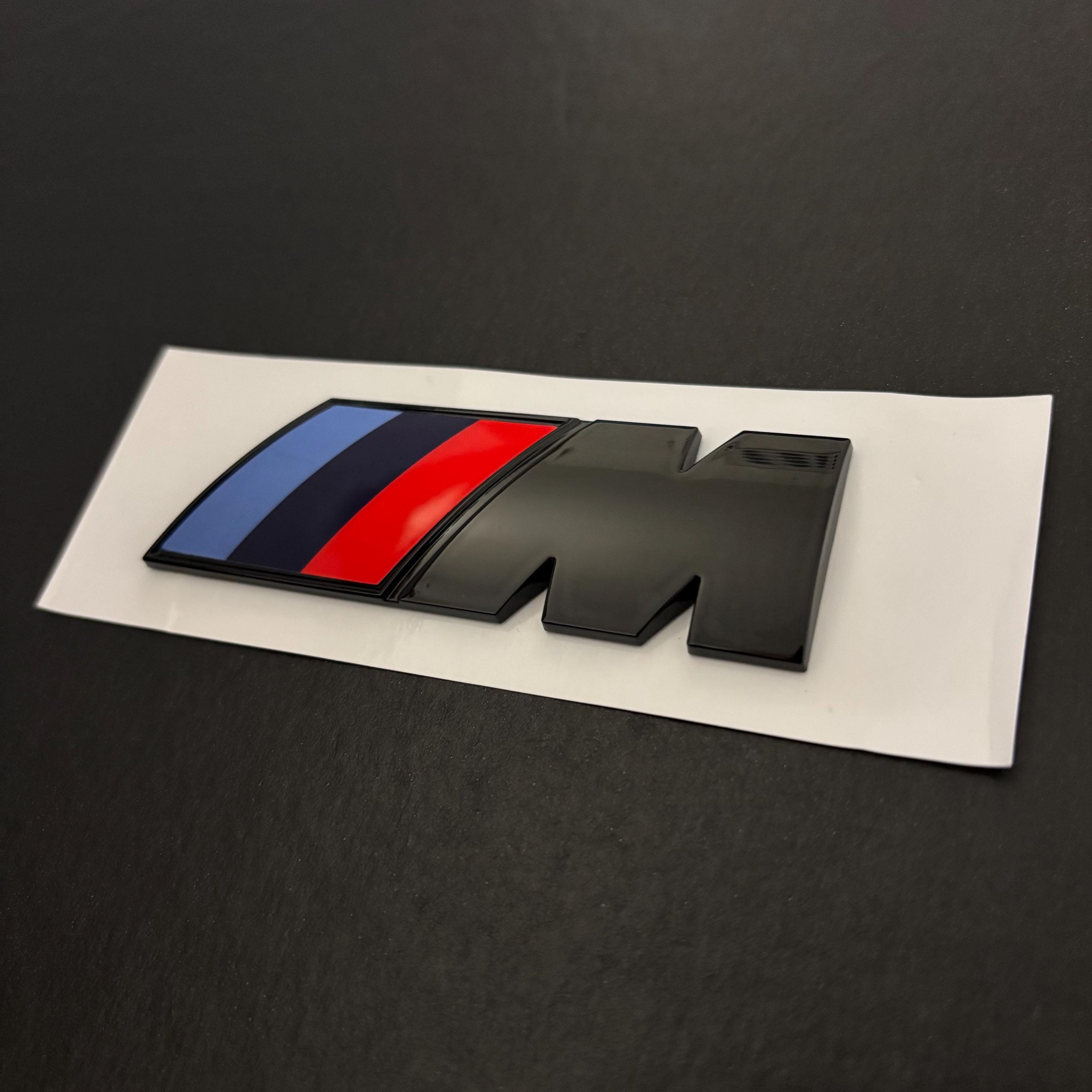 Gloss Black BMW M Motorsport Emblem Badge, 3D Monogram Sticker ...