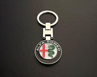 Alfa Romeo Metal Keychain – Giulia Giulietta Stelvio 147 156 Mito – Auto Gift