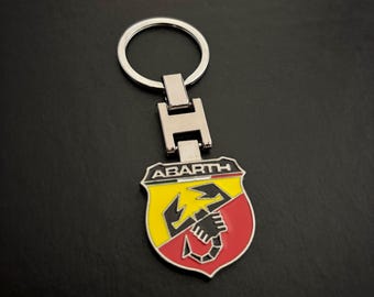 Abarth Scorpion Metal Keychain – Fiat 500 595 695 Pista – Car Gift