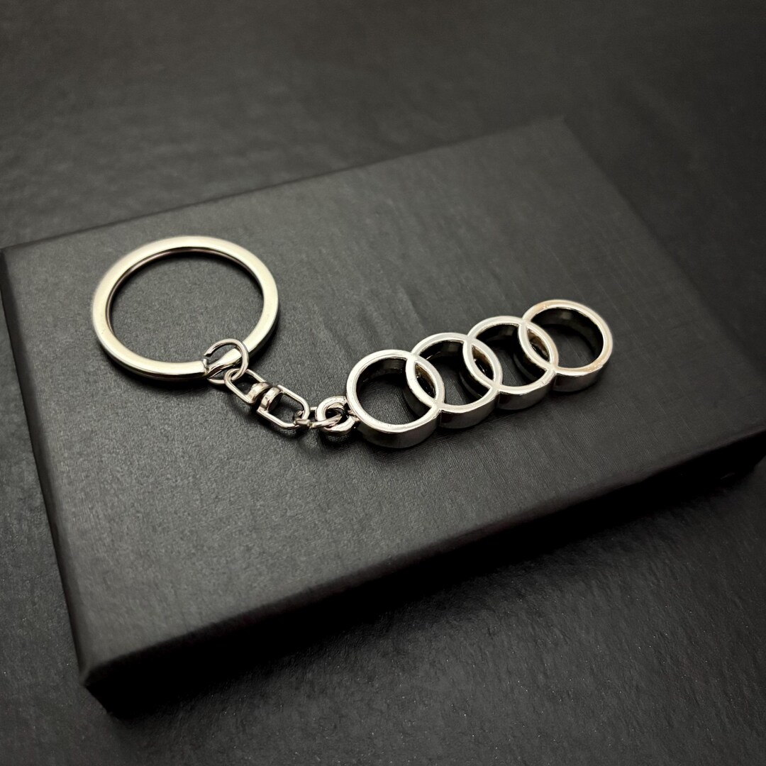 Audi 4-ring Chrome Keyring – Audi Gift, Car Accessory, Metal S Line - Etsy