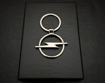 Opel Chrome Metal Keyring with Astra, Corsa, Mokka, and Insignia Logo - Car Gift