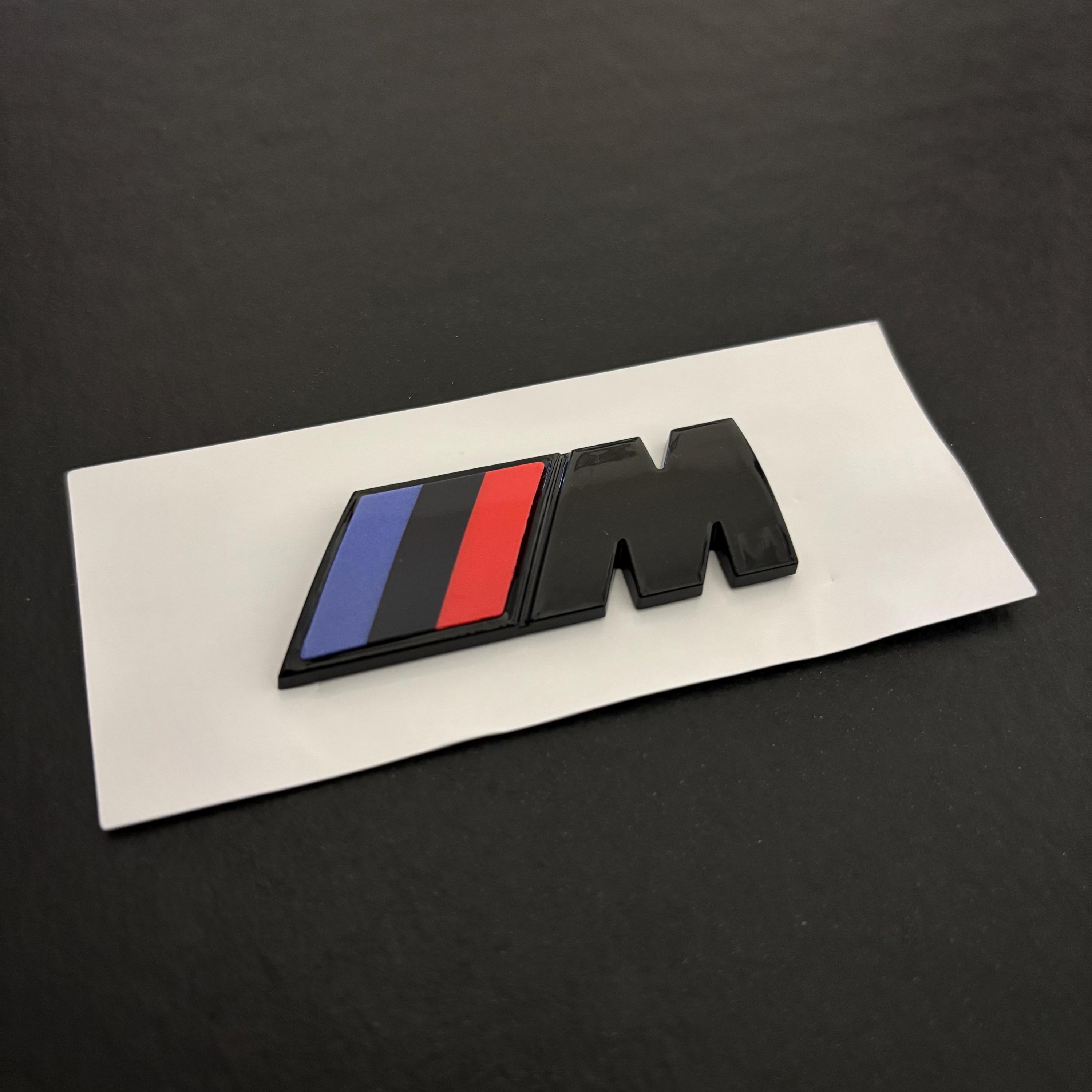 Gloss Black BMW M Motorsport Emblem Badge, 3D Monogram Sticker ...
