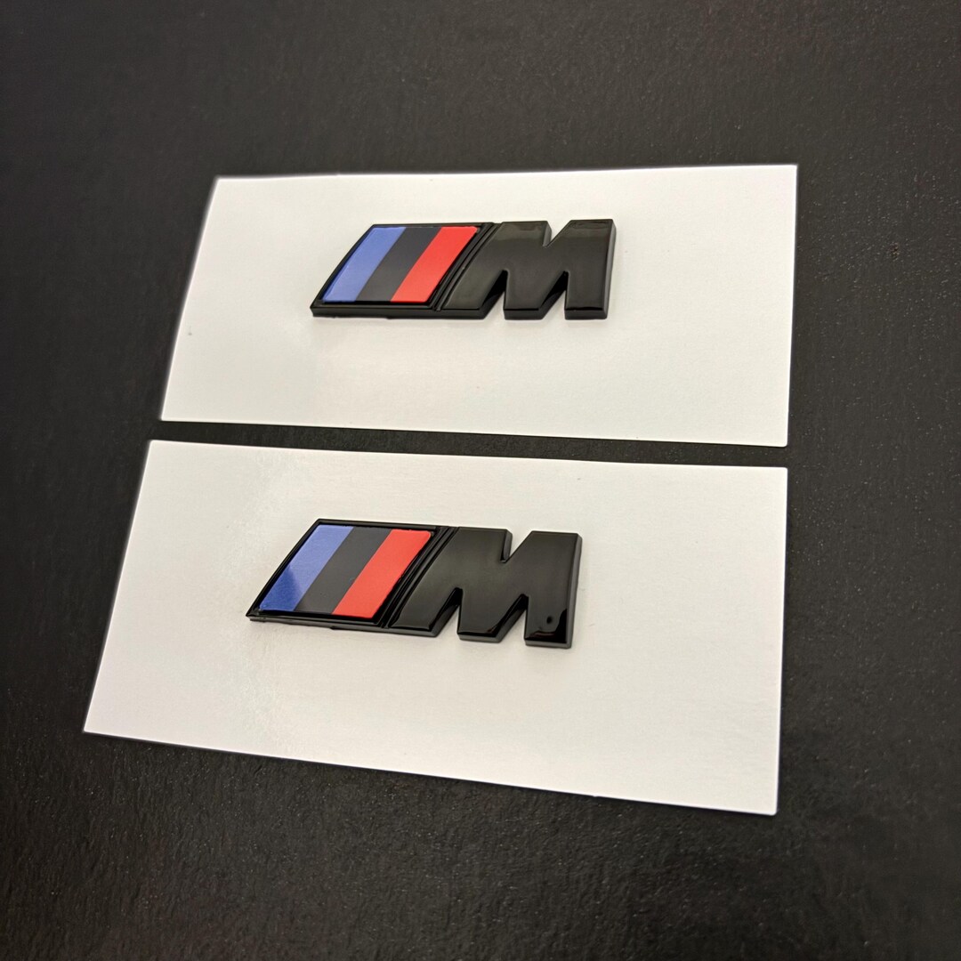 Bmw Lettering Set of 2 BMW M Motorsport Gloss Black 3D Sticker Badges – Raised BMW ...