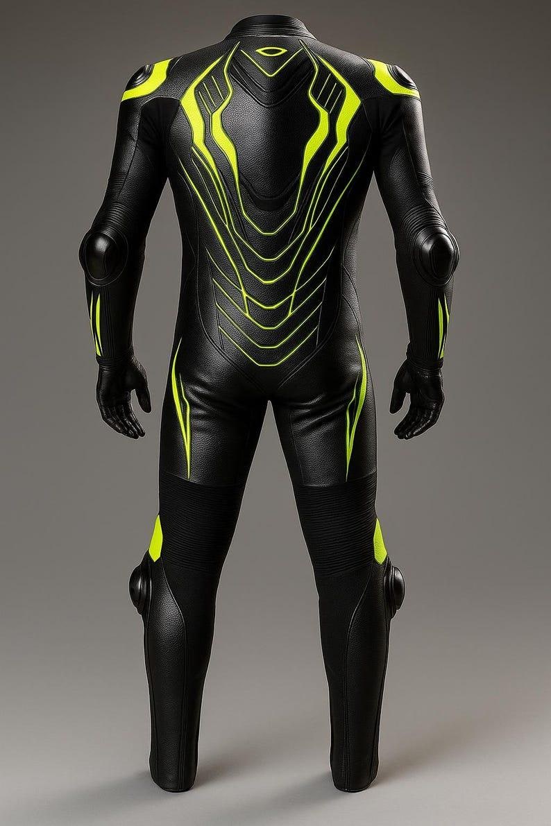 black-neon-yellow-leather-motorcycle-racing-suit-ce-armor-etsy