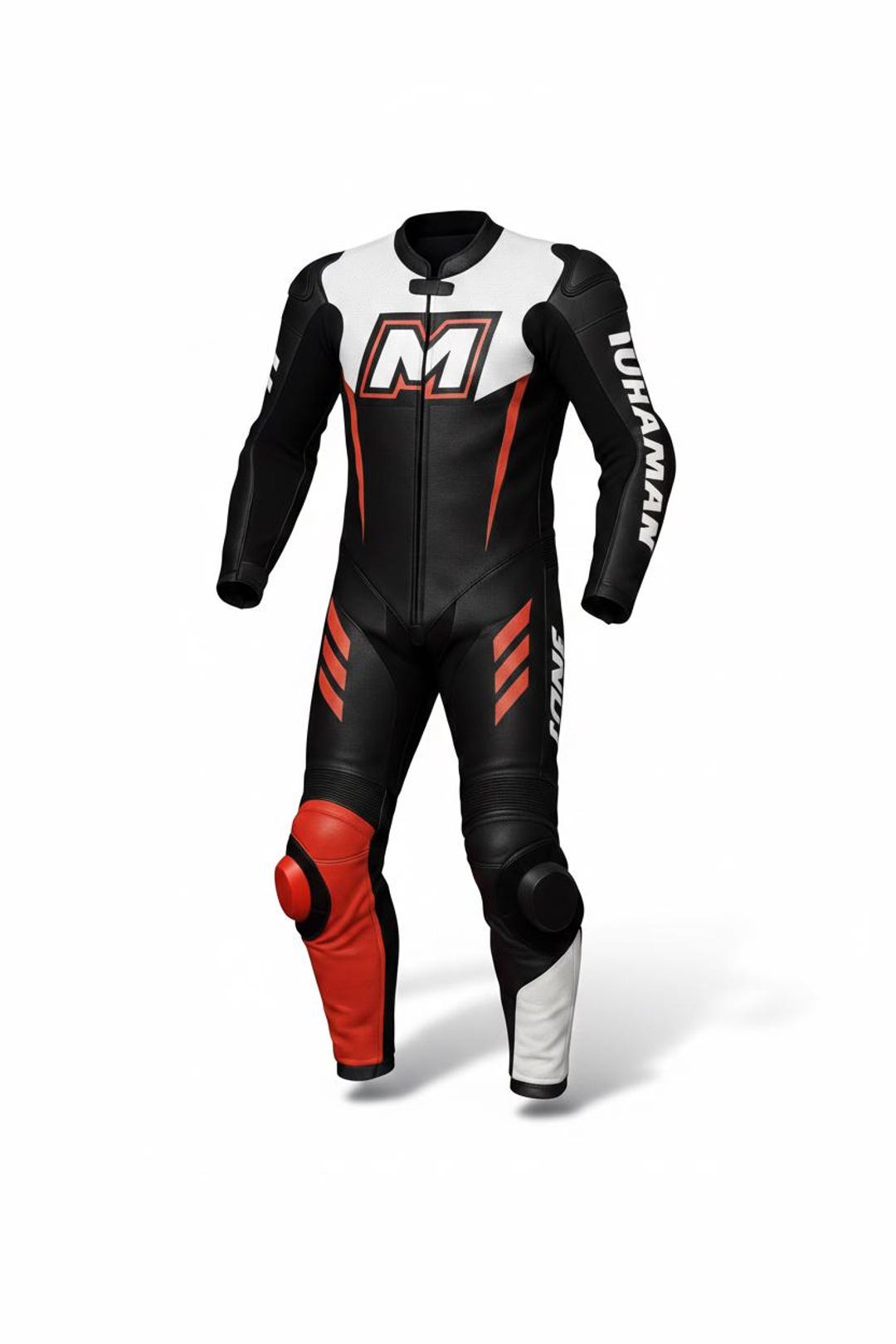 Tracksuit Racing Custom Leather Motorcycle Racing Suit – CE Armor, One-piece Moto Track ...