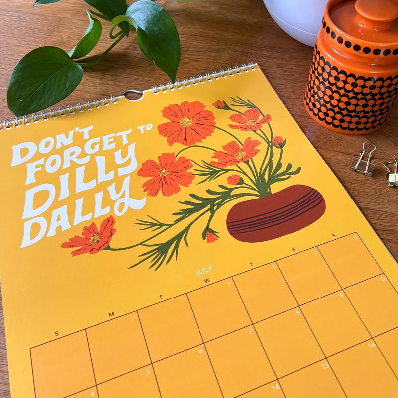 Calendar Lettering Art - Etsy