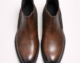 Handmade Leather Chelsea Boots for Men | Custom Formal Boots