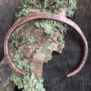 Unique Rustic / Distressed Copper Cuff Bracelet - Thin Stacking Bracelet - Personalized Custom Stamped Jewelry Unique 7th Anniversary Gift