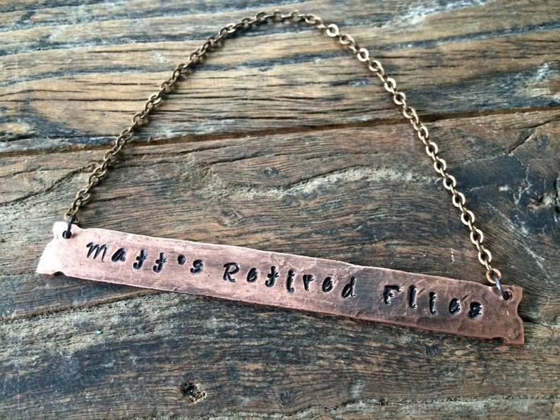 Rustic Metal Decanter Label Custom Copper Sign Etsy