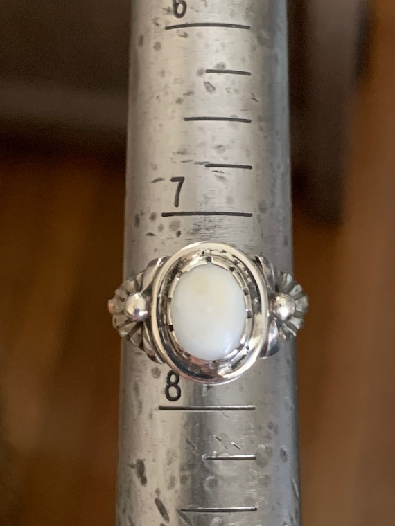 Vintage White Buffalo Navajo Sterling Silver Ring… - image 7
