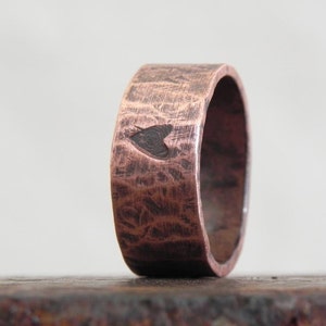 Copper Ring Custom Stamped Heart Wedding Band or Choose a Custom ...