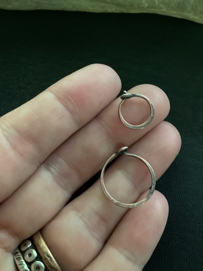 Set of 6 Mixed Metal Hoops 18g 10mm or 15mm Rustic Copper Etsy
