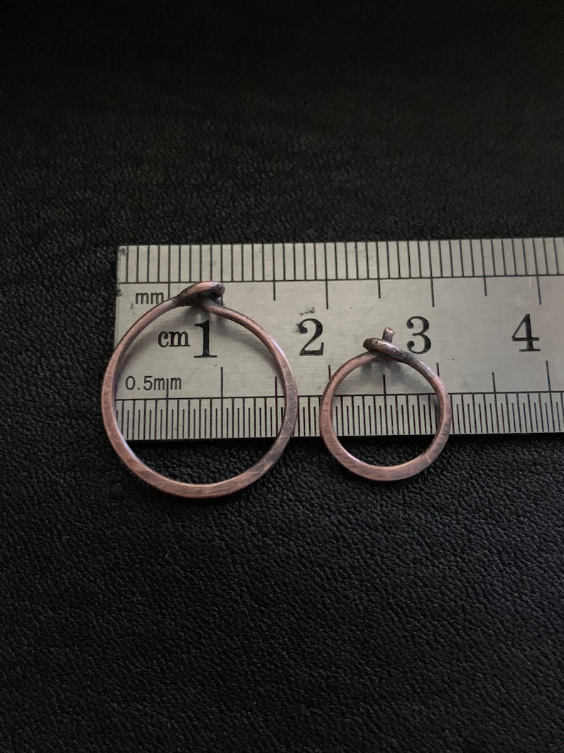 Set of 6 Mixed Metal Hoops 18g 10mm or 15mm Rustic Copper Etsy