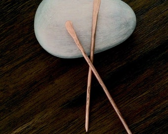 Copper Hair Sticks - Set of 2 7” Rustic Hand Forged Custom Hair Stick / BOHO Bun Holder - 7th Anniversary Gift - Eco Metal Hair Accessory
