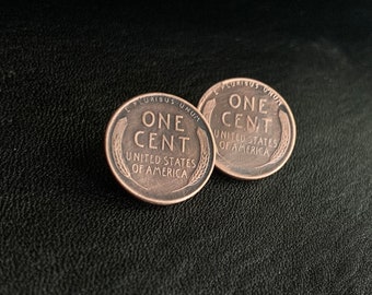Copper Penny Coin Ring Earrings Made From Wheat Pennies Copper Penny Coin Ring Earrings Made From Wheat Pennies