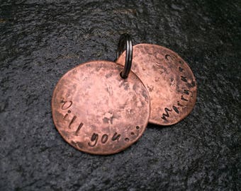 Will You Marry Me Dog Tag - Unique Engagement Puppy Proposal Idea - Rustic Copper Pet ID Tag