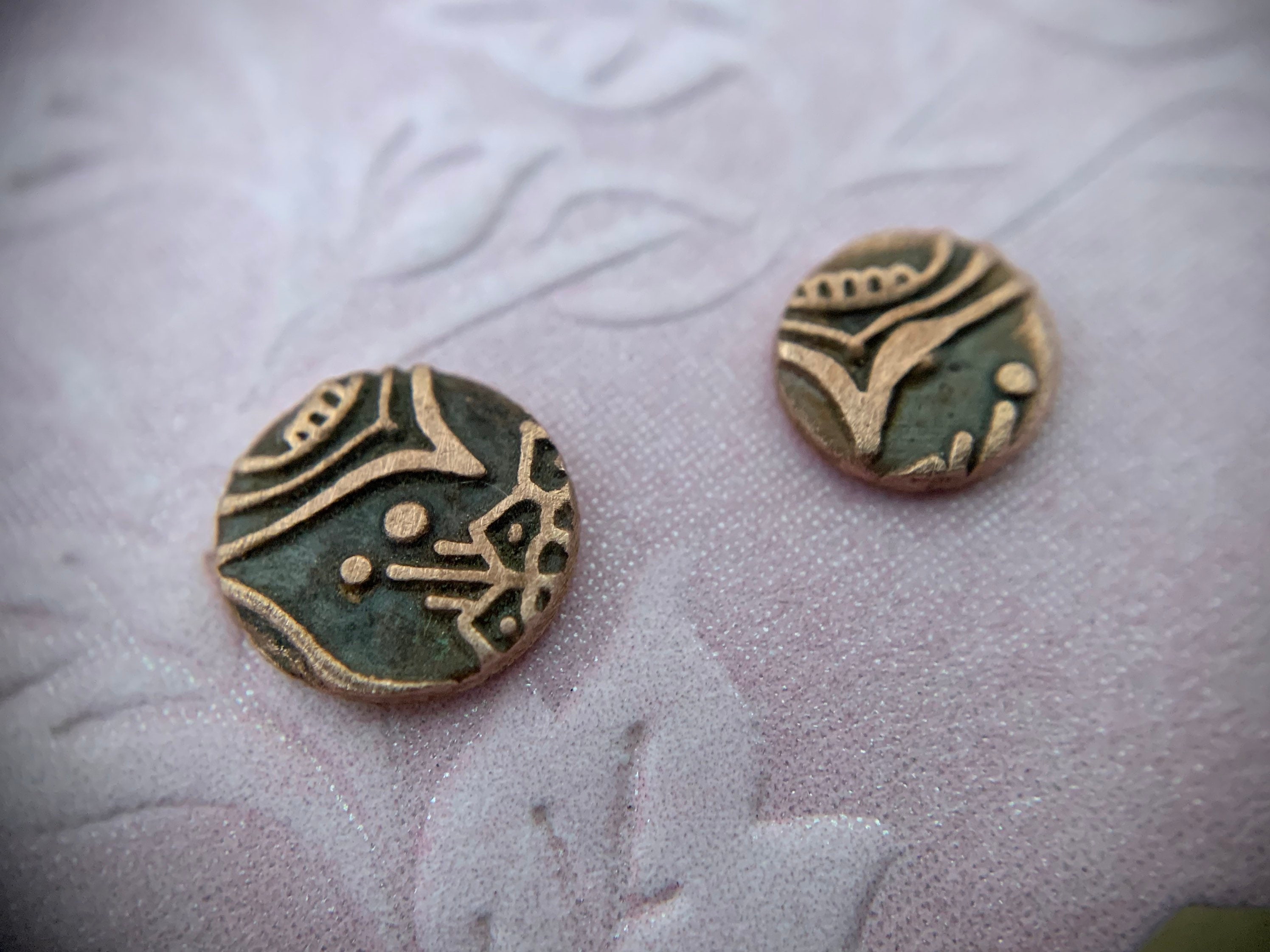 Rustic Copper Studs 5mm or 7mm or Set of 2 Pair - Unique Recycled Earring - Simple Everyday Wear Jewelry Gift for Her - 7th Anniversary Gift