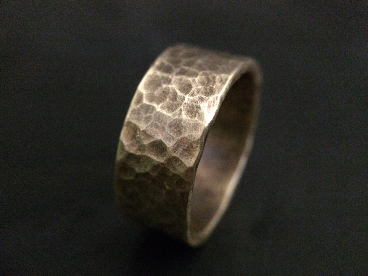 Wide Hammered Wedding Band Rustic Chunky Gold Brass Ring - Etsy Canada