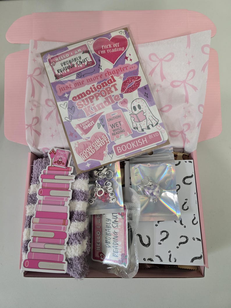 Blind Date with a Kindle Mystery Box | E-Reader Blind Date with A Book Box | Includes Insert, Magnetic Grip, Charm, Dust Plug and More! image 9