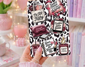 Kindle Insert | Holographic Cardstock Inserts for Kindle | Kindle Stickers | Kindle Aesthetic | Kindle Accessories | Leopard Smut Design