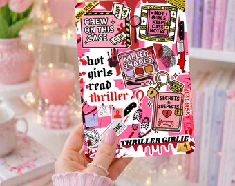 Kindle Insert | Holographic Cardstock Inserts for Kindle | Kindle Stickers | Kindle Aesthetic | Kindle Accessories | Pink Thriller Design