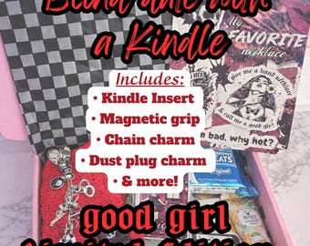 Good Girl Edition Blind Date with a Kindle Box | Blind Date with A Book Box | Includes Insert, Magnetic Grip, Charm, Dust Plug and More!