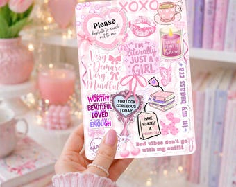 Kindle Insert | Holographic Cardstock Inserts for Kindle | Kindle Stickers | Kindle Aesthetic | Kindle Accessories | Affirmations Design