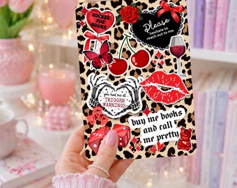 Kindle Insert | Holographic Cardstock Inserts for Kindle | Kindle Stickers | Kindle Aesthetic | Kindle Accessories | Leopard Design