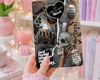 Kindle Insert | Holographic Cardstock Inserts for Kindle | Kindle Stickers | Kindle Aesthetic | Kindle Accessories | Witchy Design