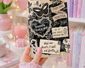 Kindle Insert | Holographic Cardstock Inserts for Kindle | Kindle Stickers | Kindle Aesthetic | Kindle Accessories | Just A Girl Design