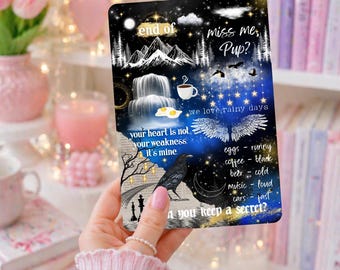 Kindle Insert | Holographic Cardstock Inserts for Kindle | Kindle Stickers | Kindle Aesthetic | Kindle Accessories | Raven Design