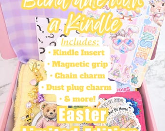 Easter Limited Edition Blind Date with a Kindle Box | Blind Date with A Book Box | Includes Insert, Magnetic Grip, Charm, Dust Plug and More