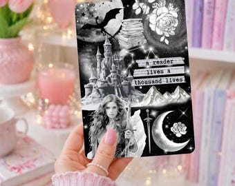 Kindle Insert | Holographic Cardstock Inserts for Kindle | Kindle Stickers | Kindle Aesthetic | Kindle Accessories | Black Romantasy Design
