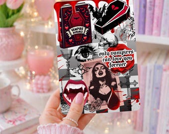 Kindle Insert | Holographic Cardstock Inserts for Kindle | Kindle Stickers | Kindle Aesthetic | Kindle Accessories | Grey Vampire Design