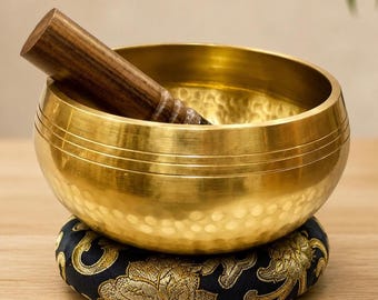 5 Inch Hand Hammered Singing Bowl | Yoga and Meditation Sound Healing Therapy
