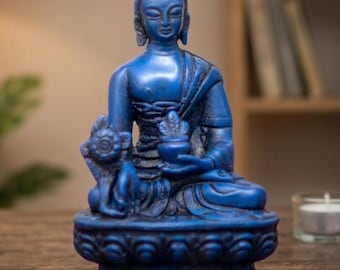 12 Cm Bhaisajyaguru Buddha Statue Indoor Room Home Decor Gift Item Handmade Tibetan Buddhist Items
