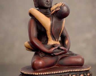 Yab Yum Buddha Statue | Tibetan Samantabhadra Statue Buddhist Sculpture Hand Painted in Nepal