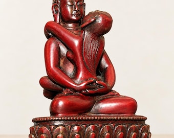 Yab Yum Buddha Shakti Statue, Buddhist Tantric Deity Sculpture, Sacred Union Meditation Statue, Tibetan Buddhist Altar Decor