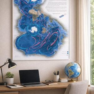 One Ocean World Map (Premium Matte Paper Poster)