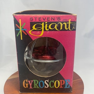 Vintage Steven's Giant Gyroscope Educational Science Toy made USA Original box.