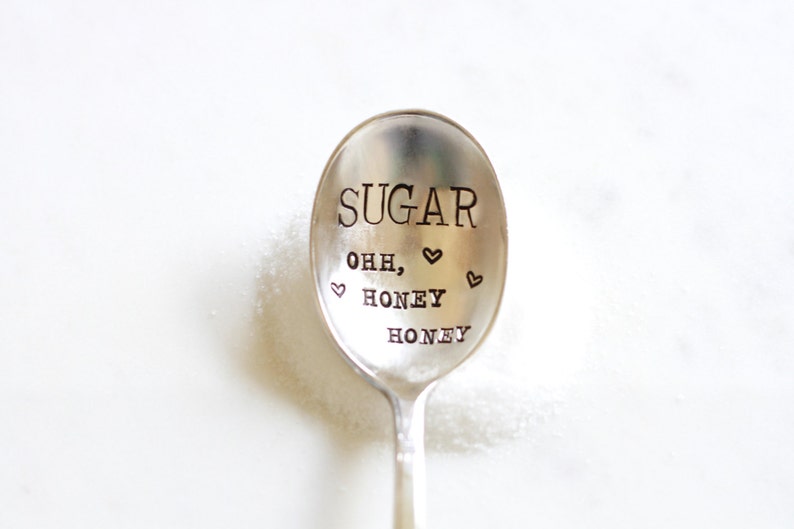 Sugar ohh, honey honey Honey Spoon, Sugar spoon. Stamped Spoon. Life is Sweet. As seen on laurenconrad.com and Lauren Conrad's Instagram image 1