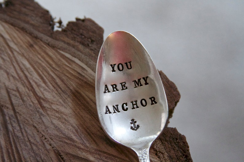You Are My Anchor Vintage Everyday, Birthday, Anniversary Gift Nautical, Anchor, Sailor gift image 2