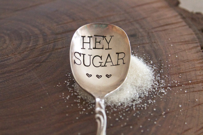 HEY SUGAR Spoon by For Such A Time. Adorable Sugar Spoon. Perfect Hostess Gift. Unique kitchen gadgets and gifts. Gifts under 25. 
