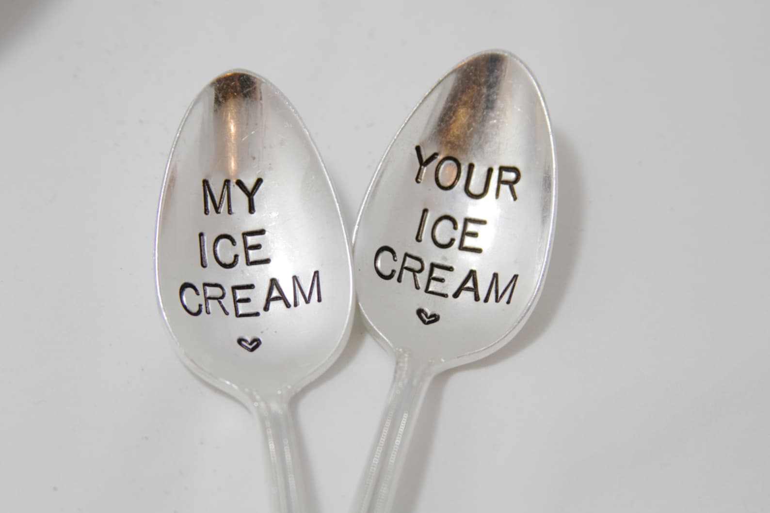 My Ice Cream and Your Ice Cream Spoon Stamped Spoon Set Etsy