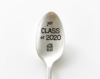 Class of 2020 - Graduation Present -  senior graduate - Stamped Spoon