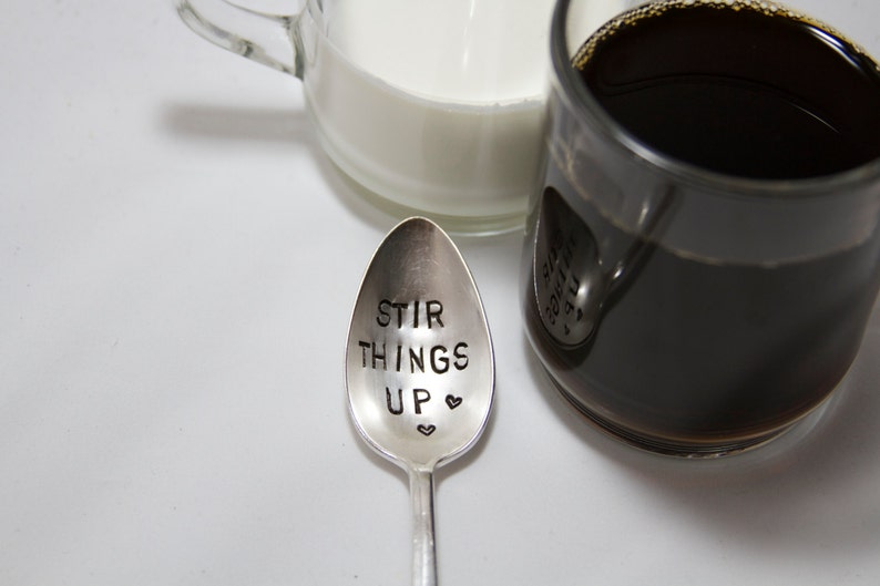 Stir Things up Hand Stamped Vintage Gift Wedding Etsy