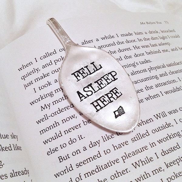 Fell Asleep Here - Spoon Bookmark, the perfect gift for a bookworm - Gift for her, reader, books, stocking stuffer