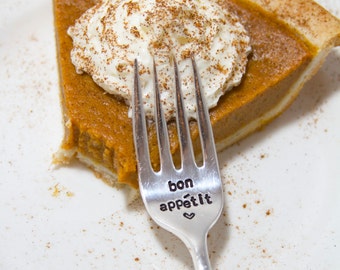 Bon Appetit - Stamped Fork - Gift for food lovers, kitchen housewares, for Birthdays, Christmas, Holiday, Gifts under 25