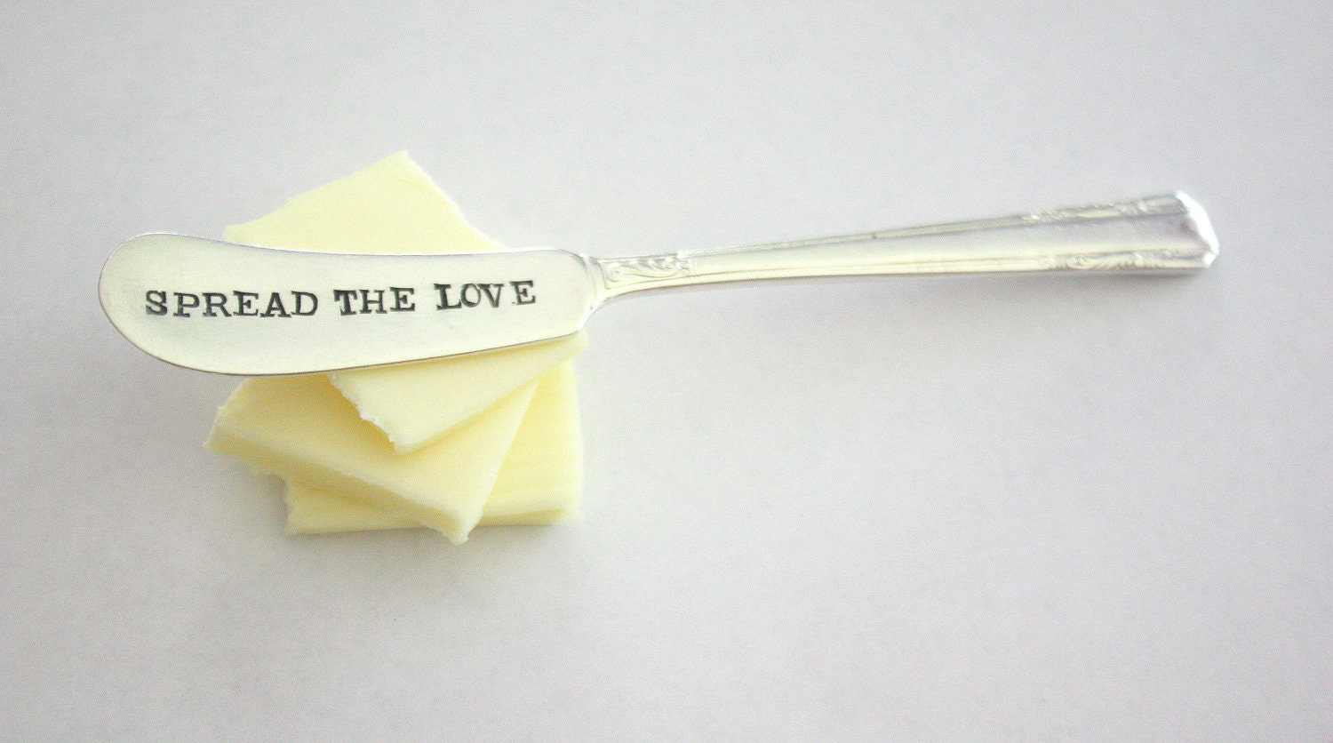 Spread the Love Custom Hand Stamped Butter Knife Vintage - Etsy