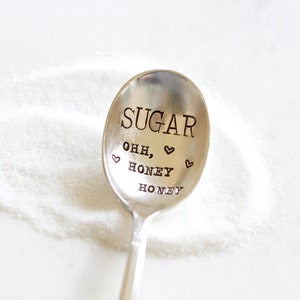 Sugar ohh, honey honey Honey Spoon, Sugar spoon. Stamped Spoon. Life is Sweet. As seen on laurenconrad.com and Lauren Conrad's Instagram image 2